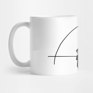 D.M. Throw Violin Perfect Parabola Curve Cartoon Mug